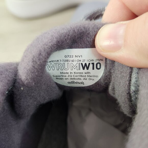 Allbirds Wool Runner-up Mizzle Medium Grey Light Grey New In Box Women's Size 10 - Picture 8 of 16